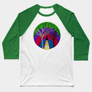 Geometric Art With Trees Baseball T-Shirt